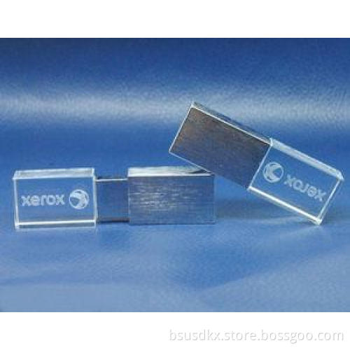 Transparent Acrylic Customized USB Flash Drive Crystal With
